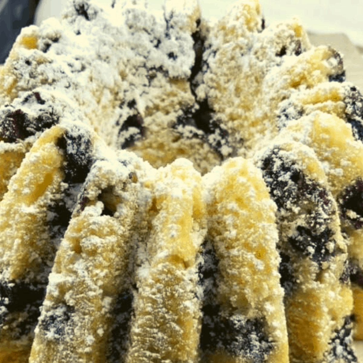 Air Fryer Blueberry Buttermilk Bundt Cake