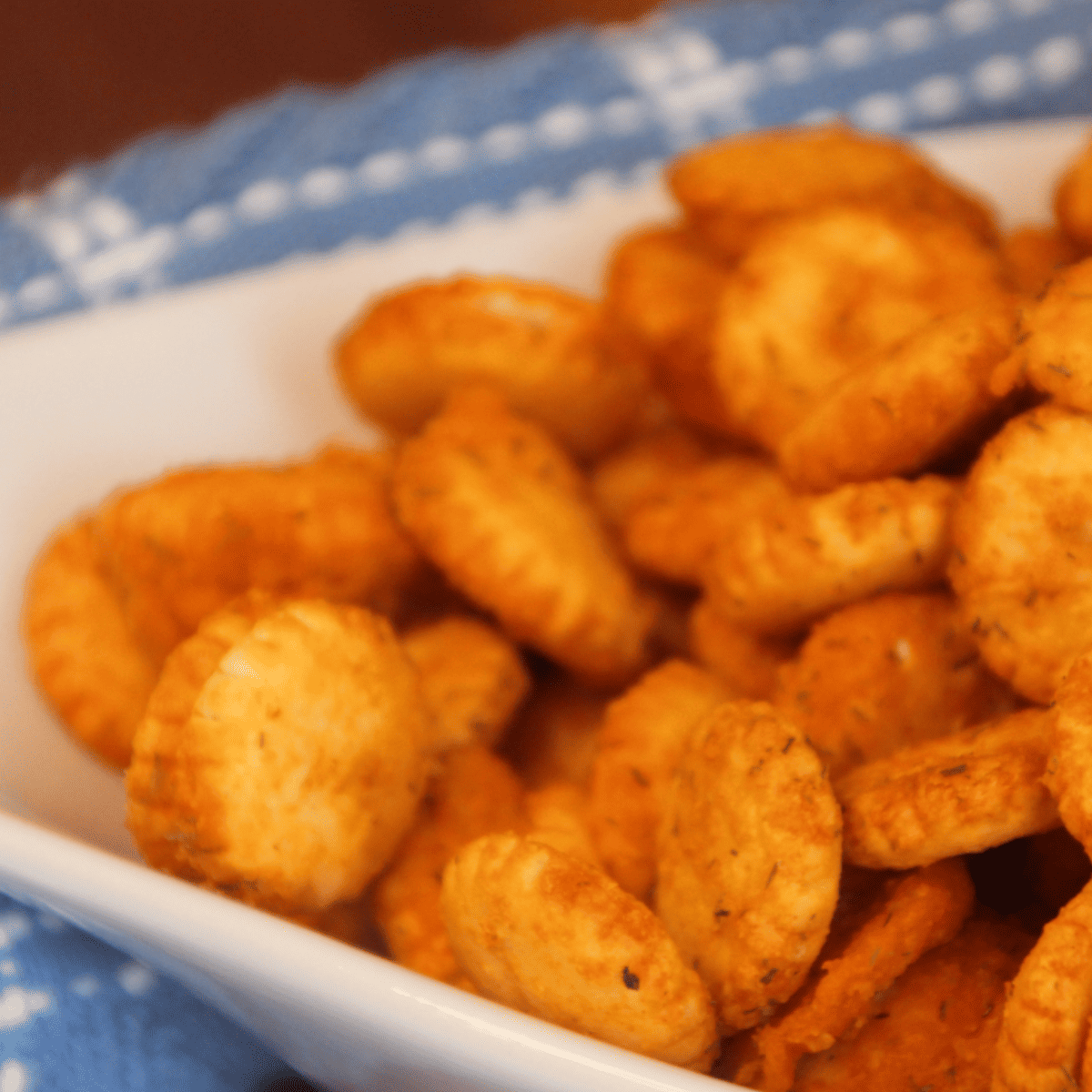 Air Fryer Buffalo Oyster Crackers Fork To Spoon