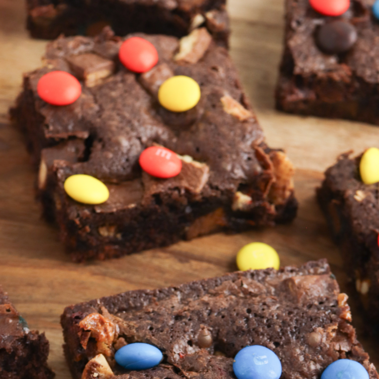 Air Fryer Candy Brownies