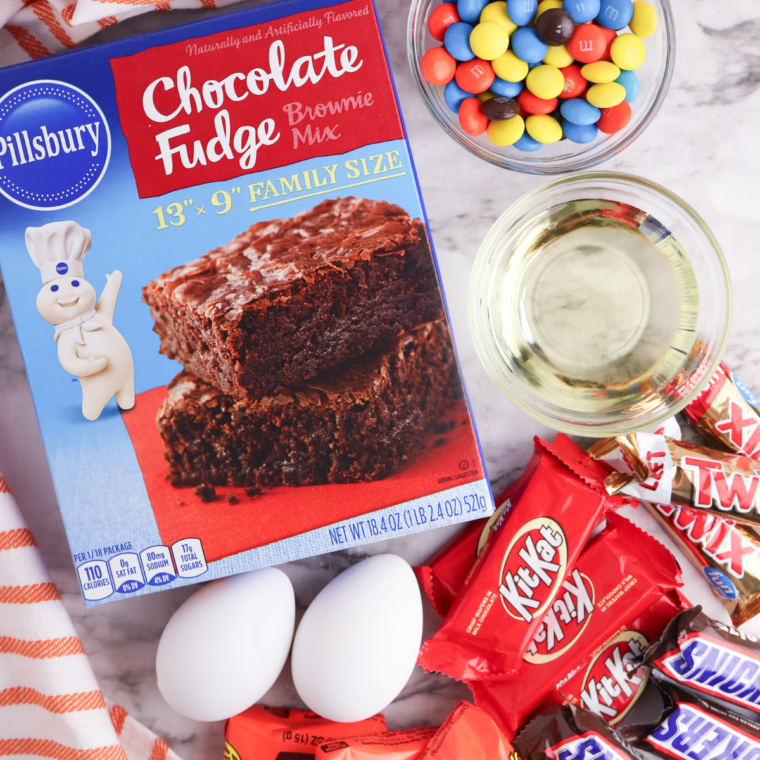 Air Fryer Candy Brownies