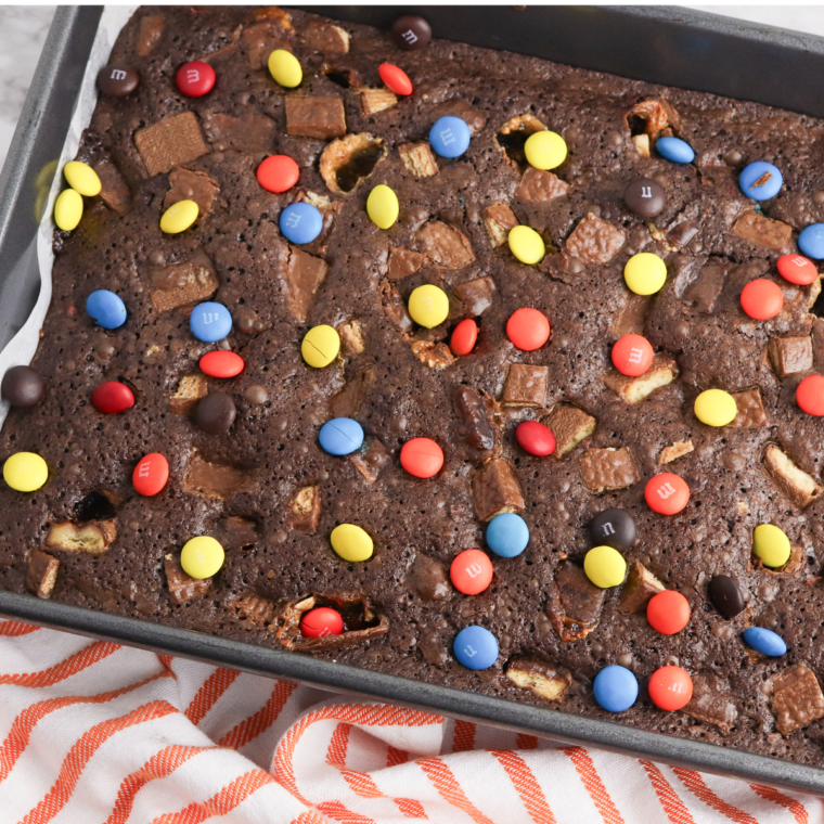 Air Fryer Candy Brownies