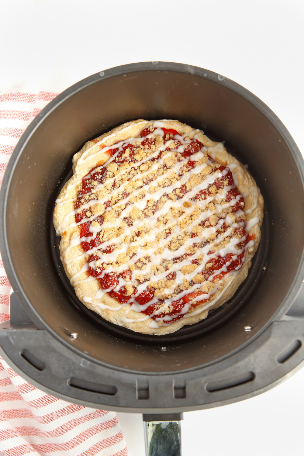 Air Fryer Cherry Dessert Pizza