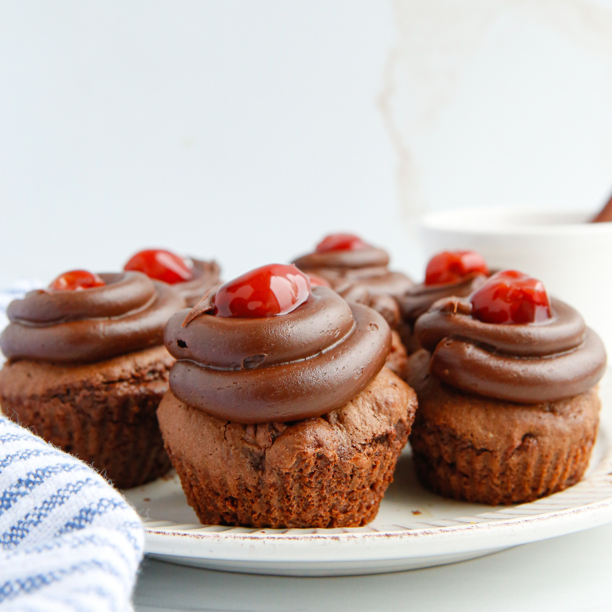 Air Fryer Chocolate Cherry Cupcakes