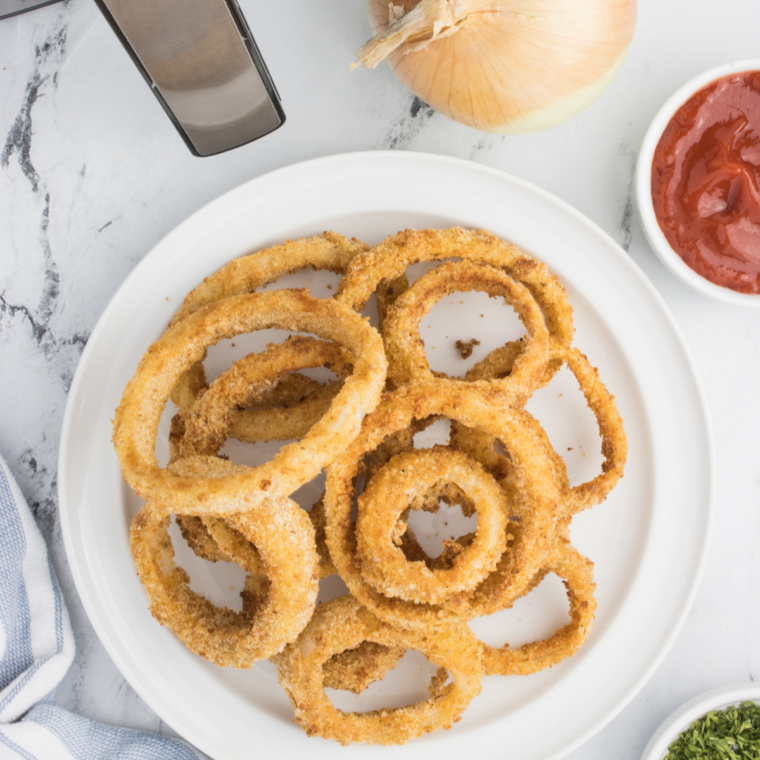 Homemade Air Fryer Onion Rings are a crispy and flavorful snack or side dish, featuring thinly sliced onions coated in a seasoned breadcrumb mixture and air-fried to golden perfection. Meanwhile, Air Fryer Egg Rolls offer a healthier twist on the classic appetizer, with crispy wrappers filled with a savory mixture of vegetables and protein, all cooked to crispy perfection in the air fryer.