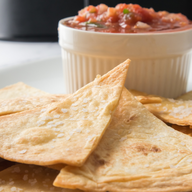 Air Fryer Low-Carb Tortilla Chips - Fork To Spoon