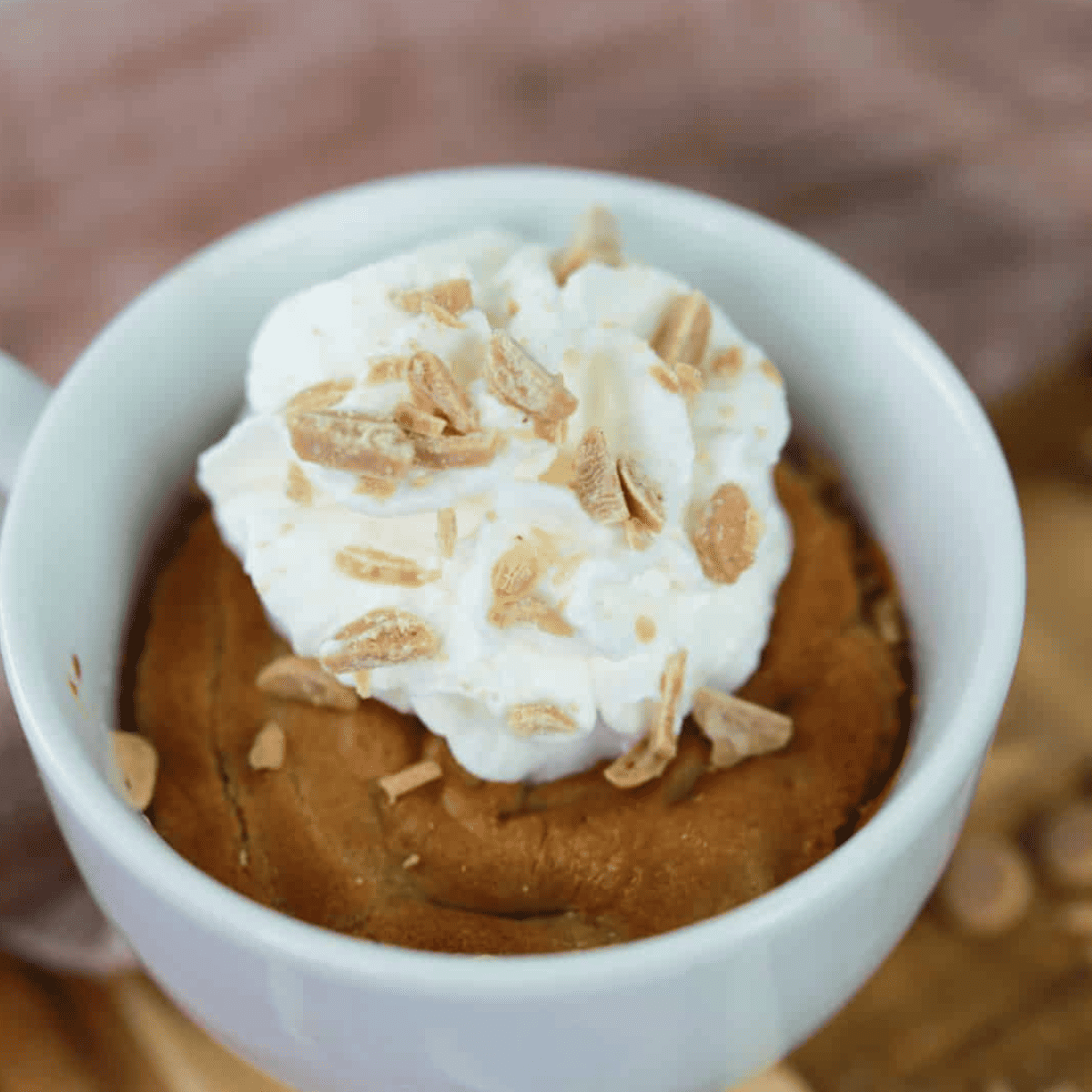 air fryer peanut butter mug cake