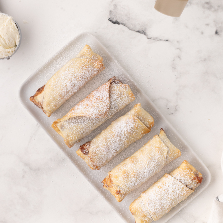 Air Fryer Snickers Egg Rolls