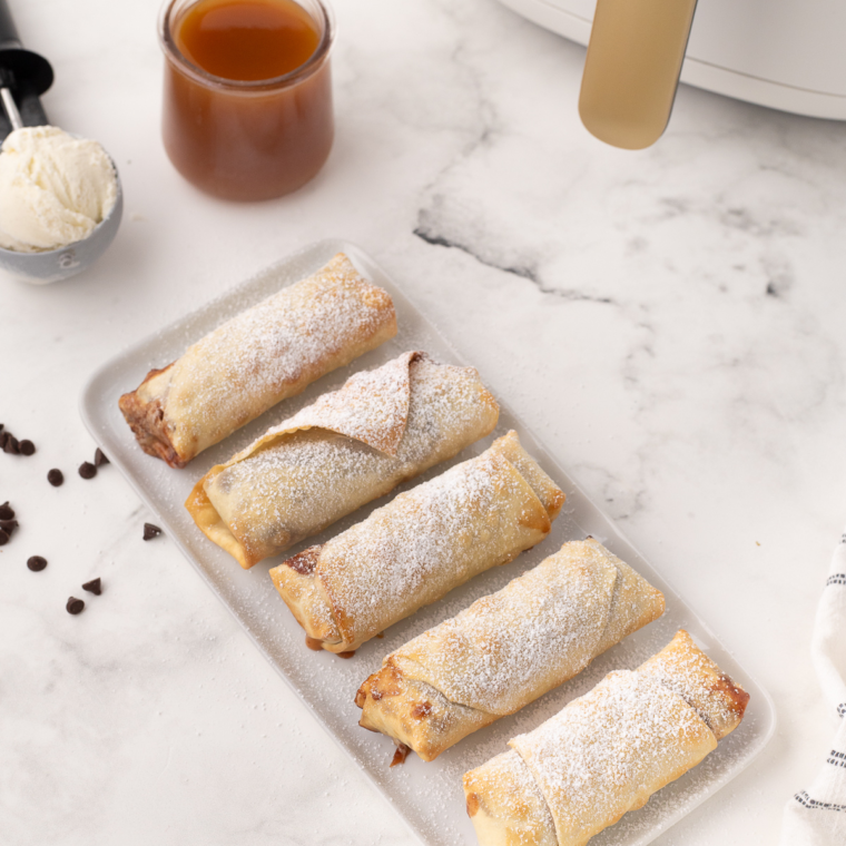 Air Fryer Snickers Egg Rolls