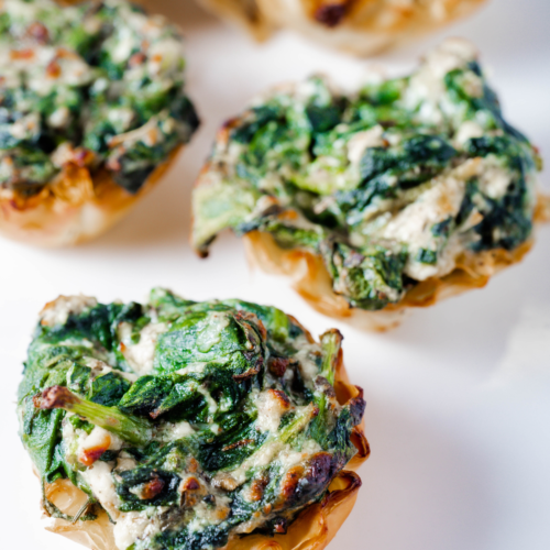 Air Fryer Spanakopita Phyllo Cups Fork To Spoon