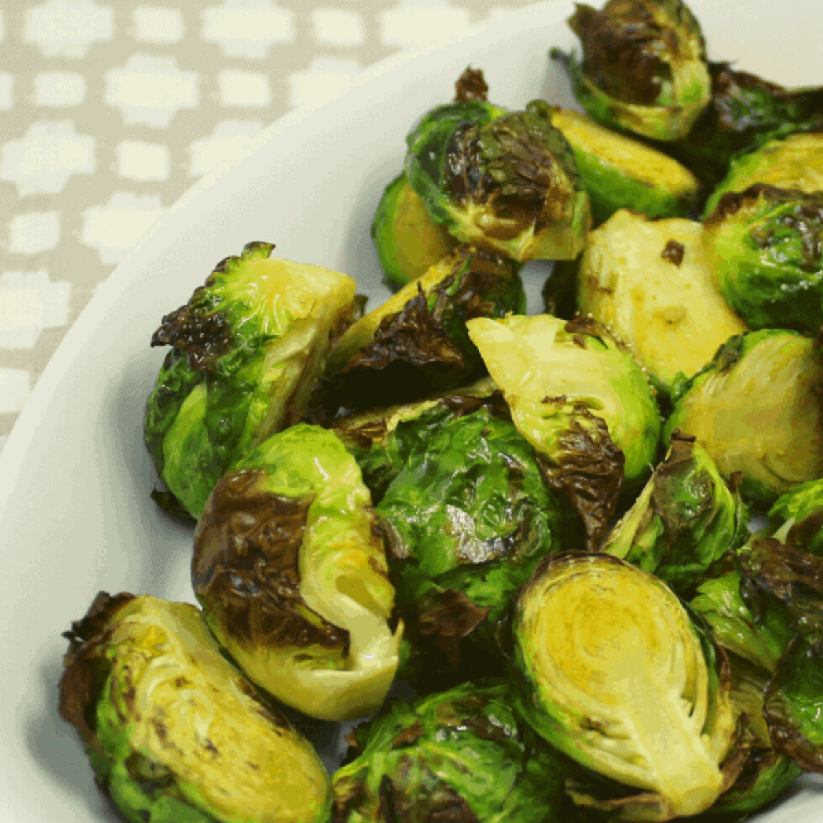 Air Fryer Roasted Brussels Sprouts - Fork To Spoon