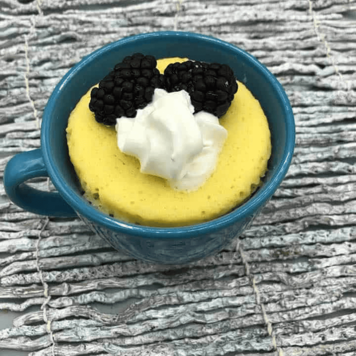 Air Fryer Yellow Mug Cake Fork To Spoon