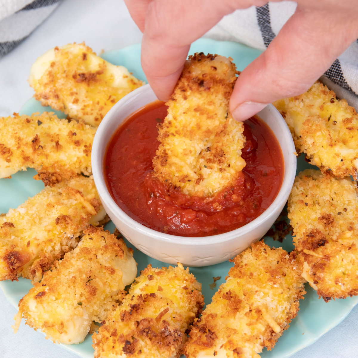 Air Fryer Low Carb Mozzarella Sticks