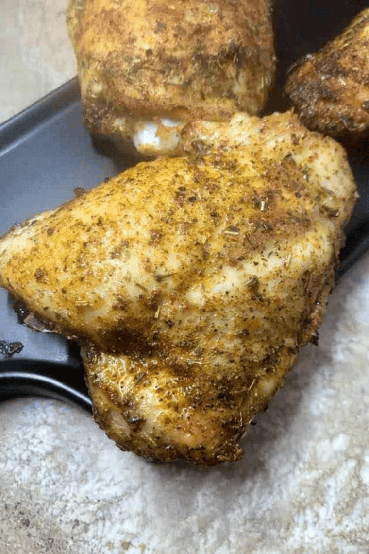 Air Fryer Caribbean Rubbed Chicken Thighs