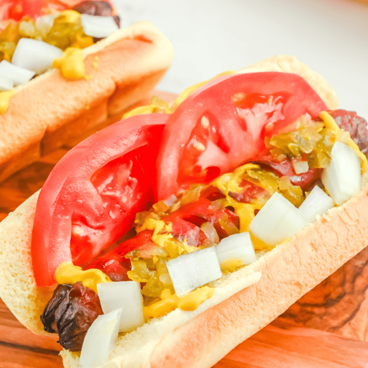 Air Fryer Chicago Hot Dogs