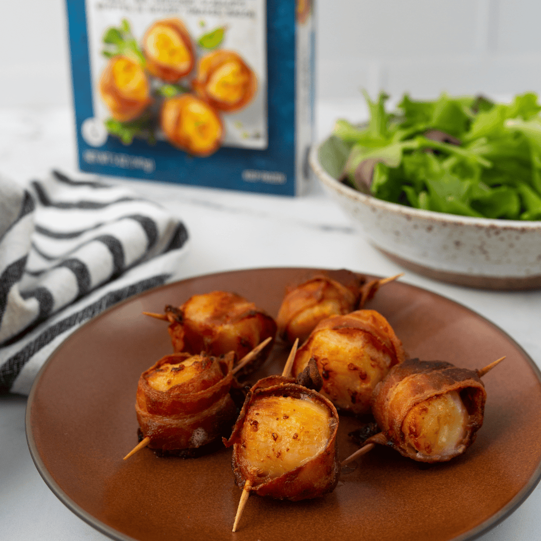 Air Fryer Frozen Bacon Wrapped Scallops Fork To Spoon 1403