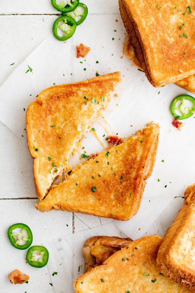 Air Fryer Jalapeño Popper Grilled Cheese
