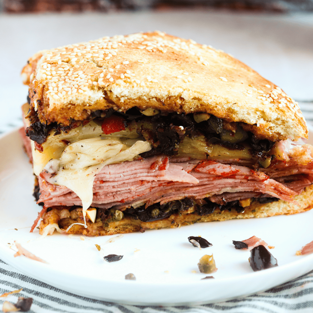 Air Fryer Muffaletta Sandwich