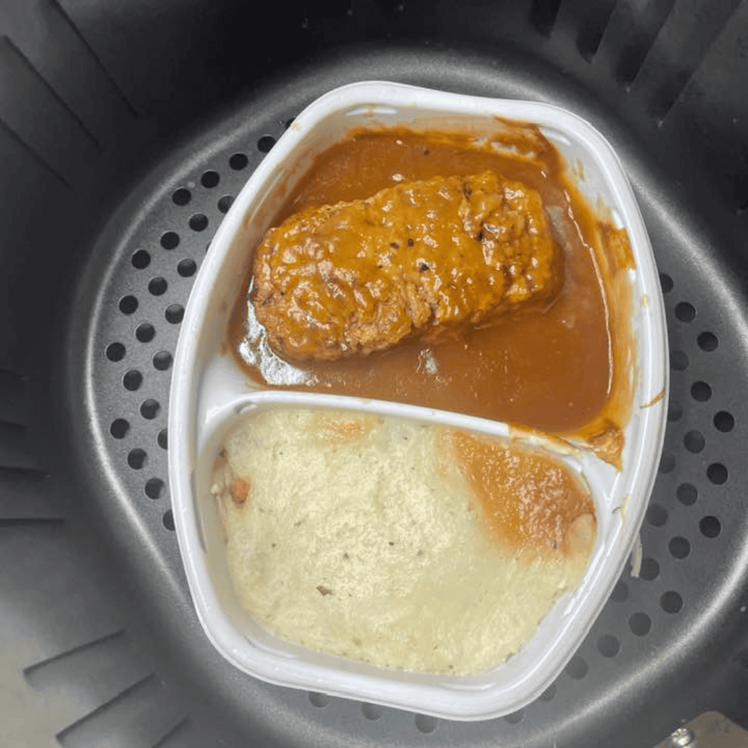 Air Fryer Stouffer’s Frozen Meatloaf Fork To Spoon