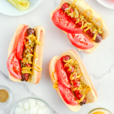 Chicago Hot Dog Recipe (Air Fryer Method — Done in 8 Minutes!)