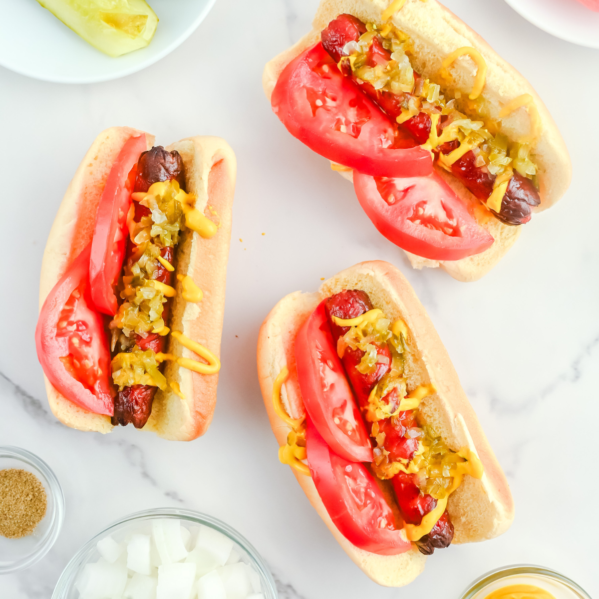 Air Fryer Chicago Hot Dogs
