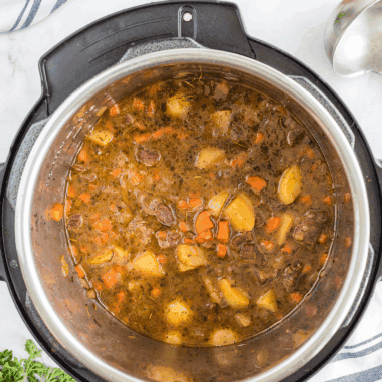 Copycat Cracker Barrel Beef Stew in the Ninja Foodi or Instant Pot.