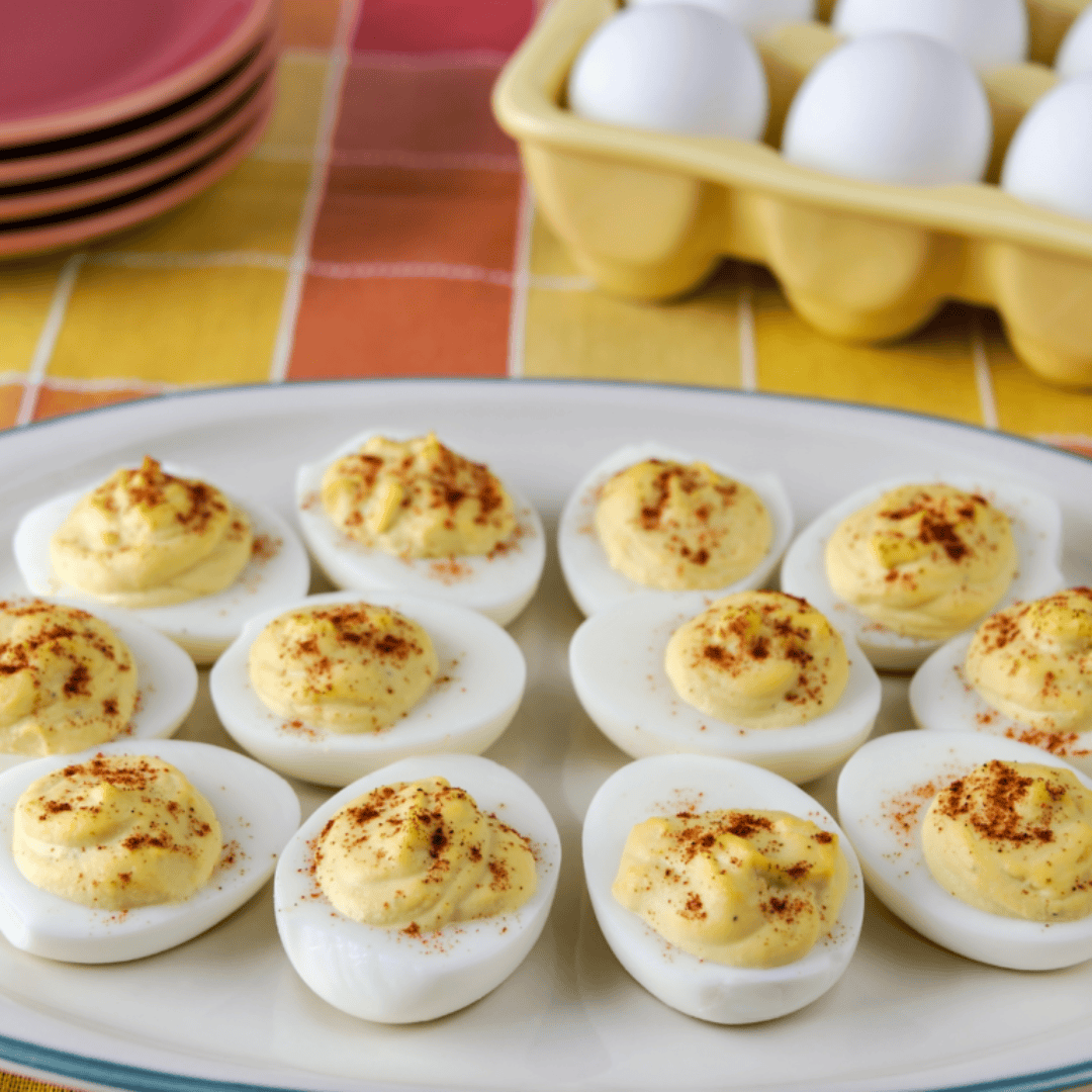 Deviled eggs without mustard fork to spoon