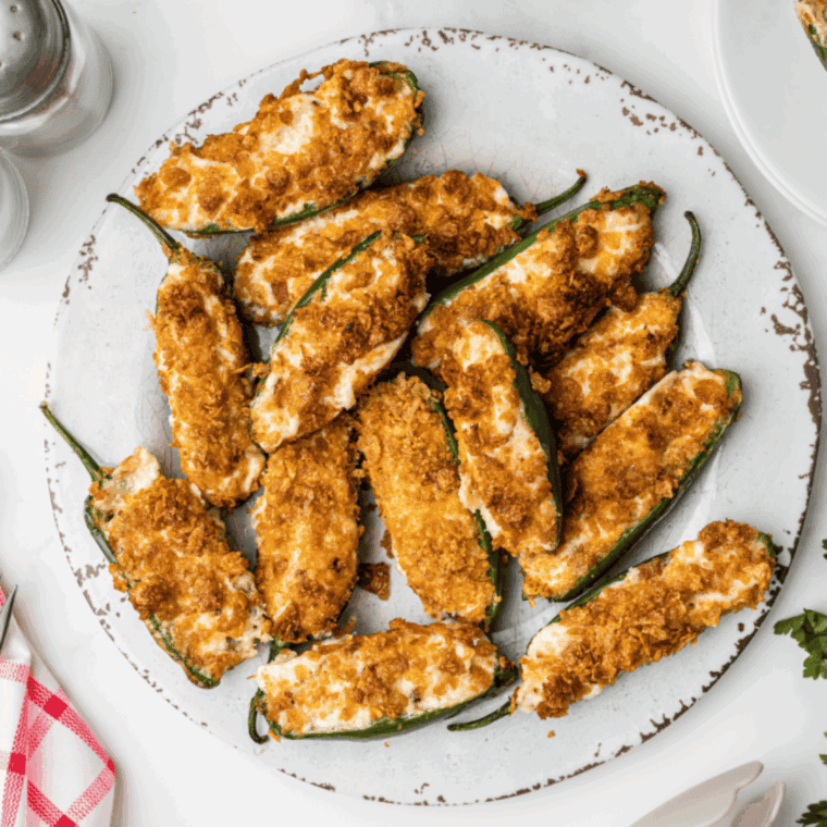 Plate of Jack In The Box Jalapeno Popper Recipe.