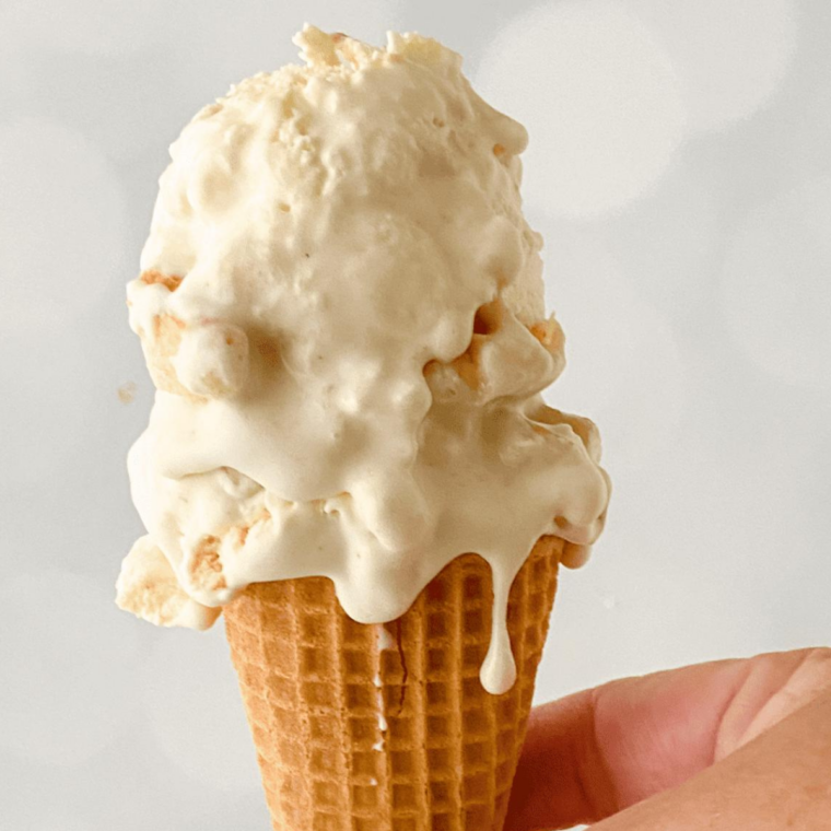 Pinterest graphic for easy 5-ingredient Ninja Creami cake batter ice cream