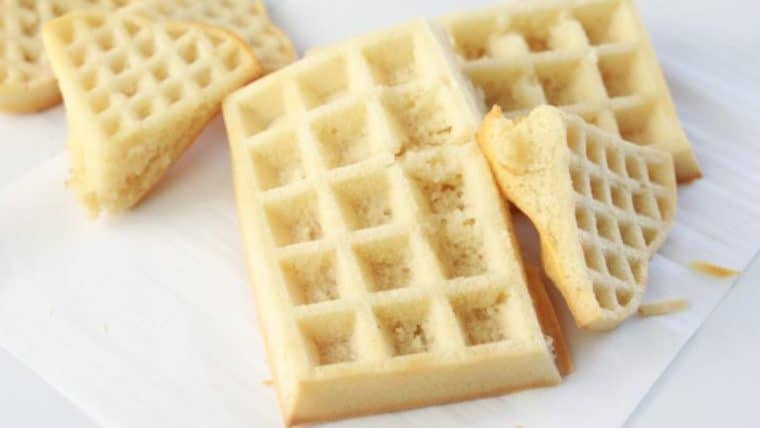 Homemade waffles made in the air fryer