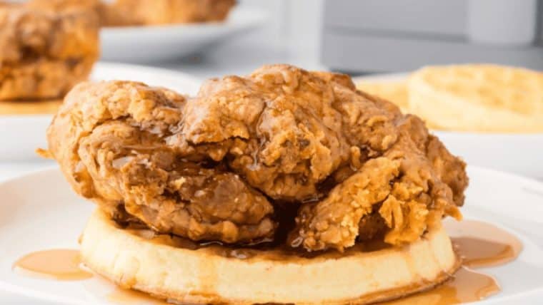 Air Fryer chicken and waffles
