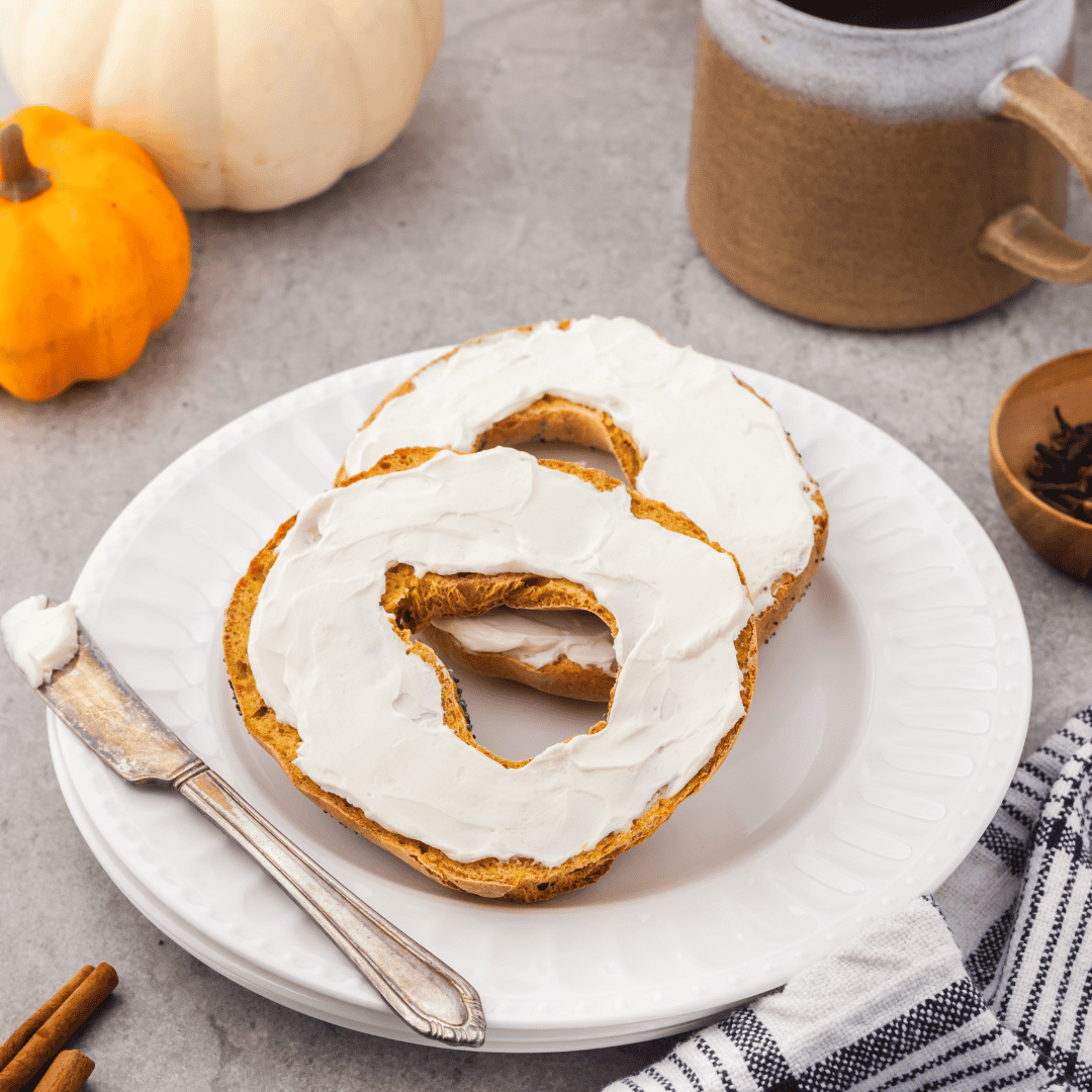 Air Fryer Pumpkin Bagels
