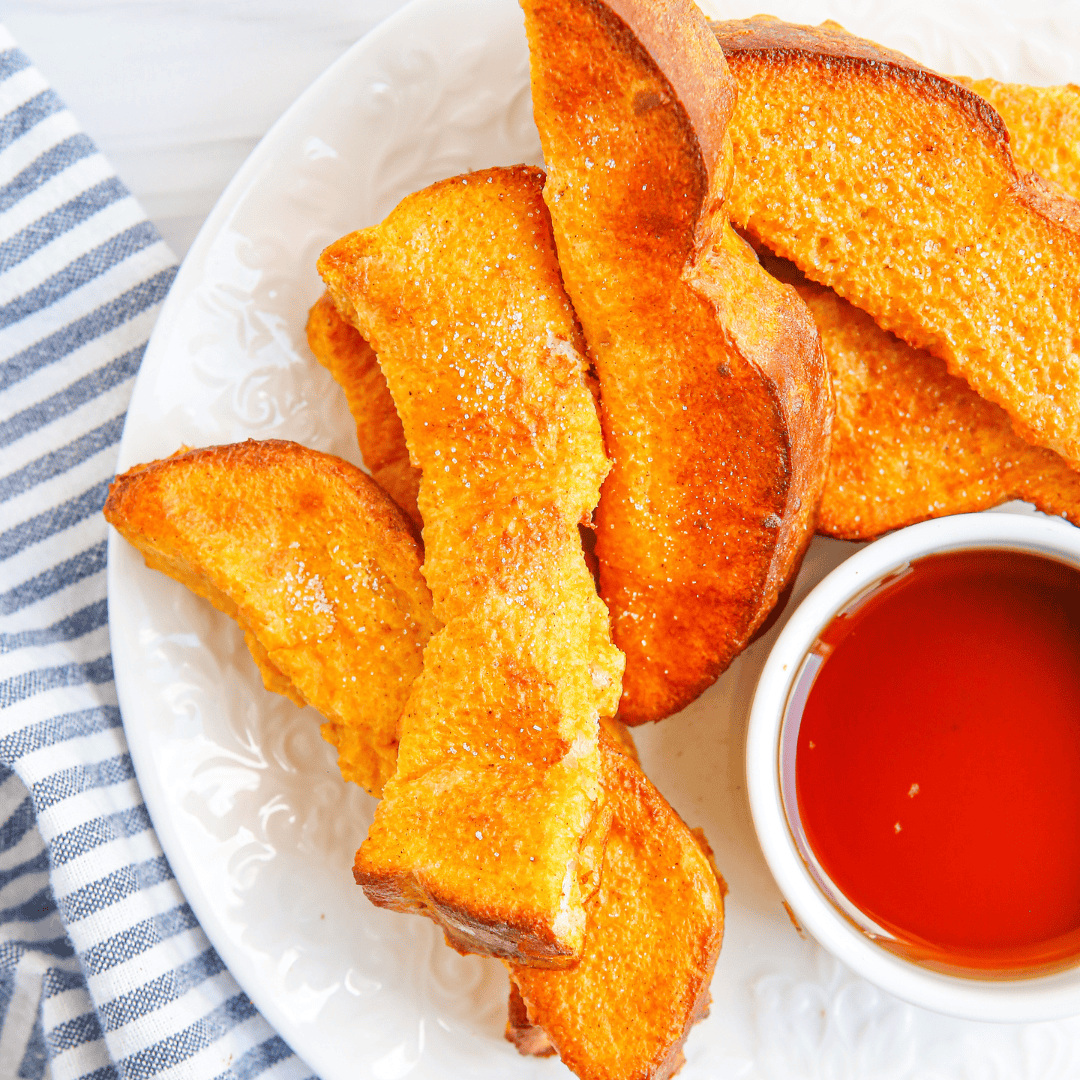 Air Fryer Pumpkin French Toast Sticks