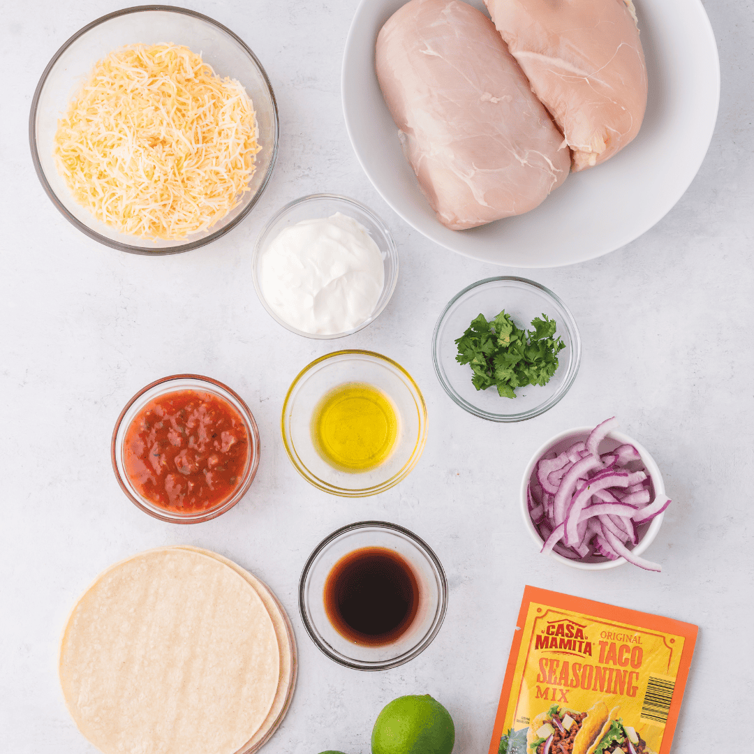 Air Fryer Queso Chicken Tacos - Fork To Spoon