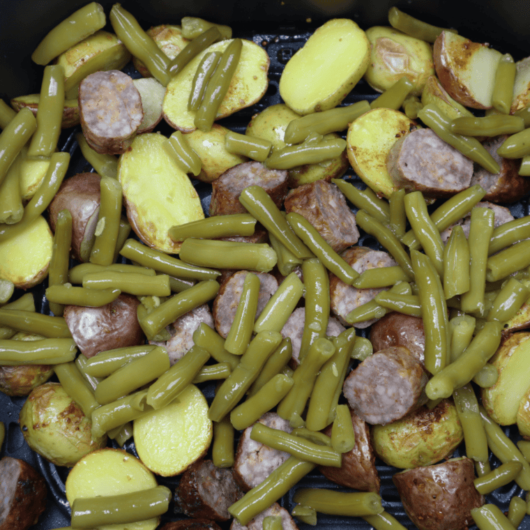 Air Fryer Sausage and Vegetables