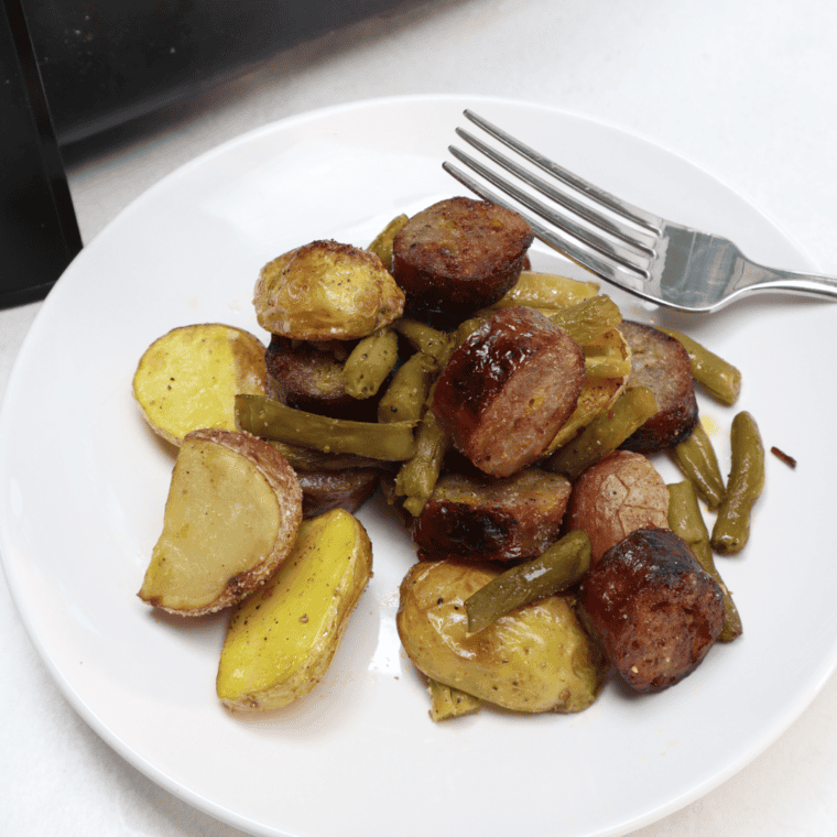 Air Fryer Sausage and Vegetables