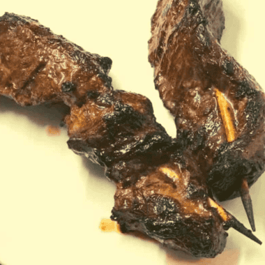 Air Fryer Teriyaki Steak Kabobs