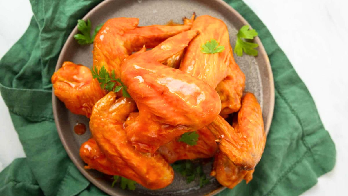 Saucy buffalo wings.