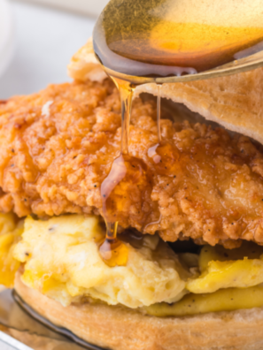 Air Fryer Chicken Biscuit Sandwich