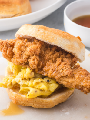 Air Fryer Chicken Biscuit Sandwiches