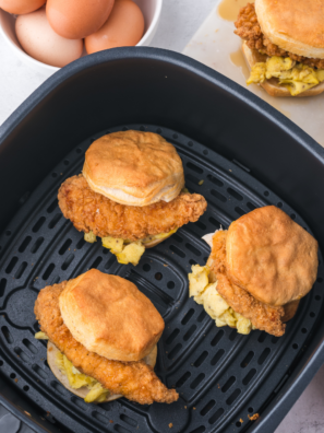 Air Fryer Chicken Biscuits Sandwiches