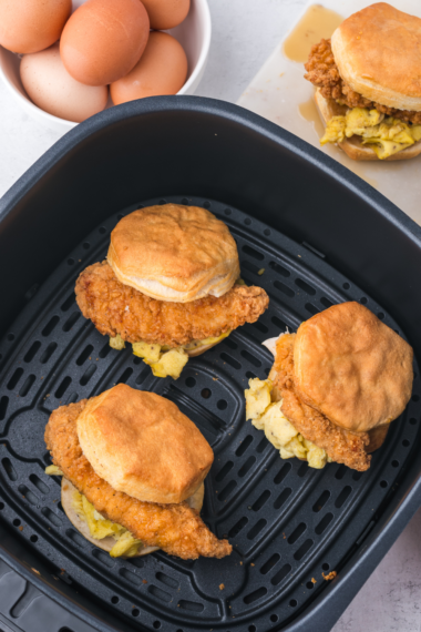 Air Fryer Chicken Biscuits Sandwiches