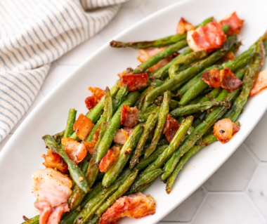 Air Fryer Green Beans With Bacon