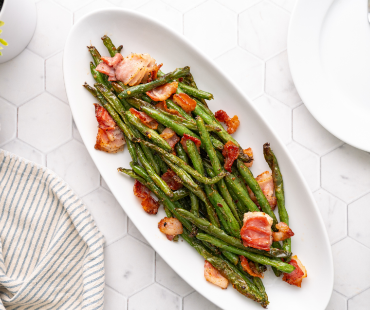 Air Fryer Green Beans With Bacon
