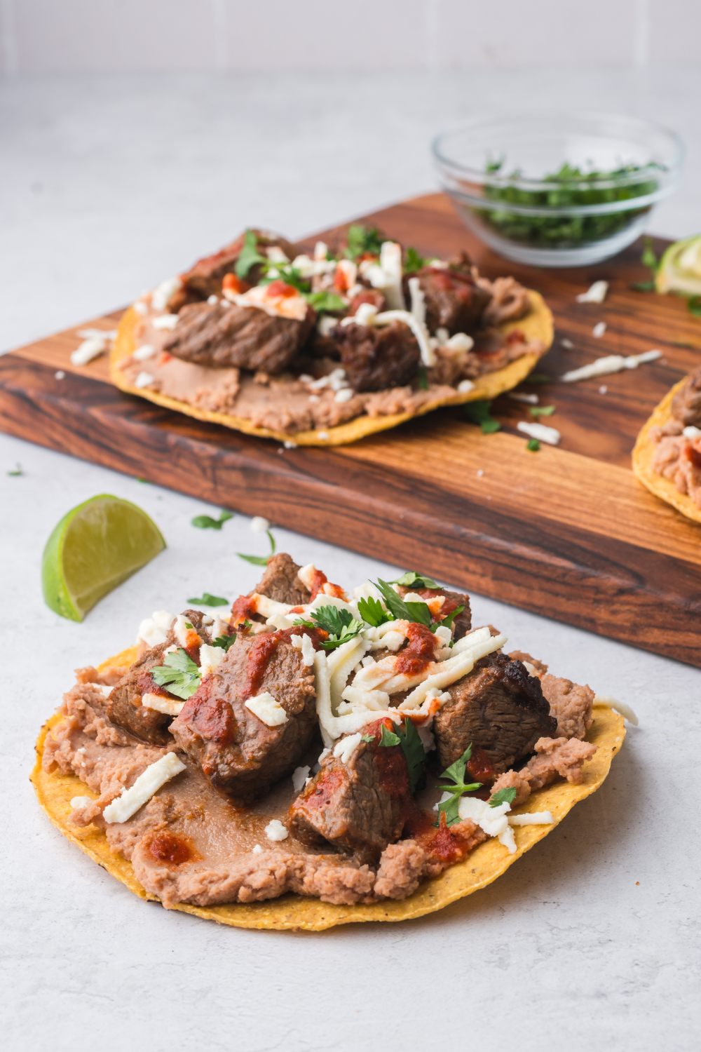 Air Fryer Steak Tostadas