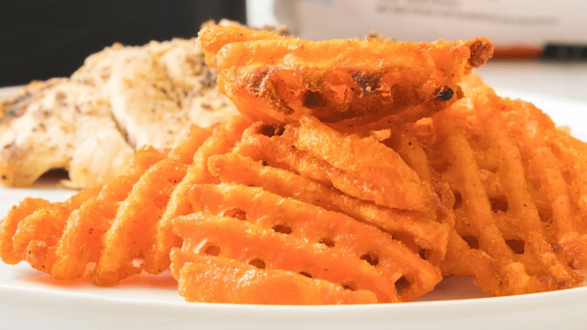 Sweet potato waffle fries.