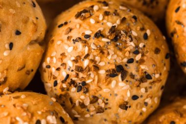 Air fryer bagel bites.