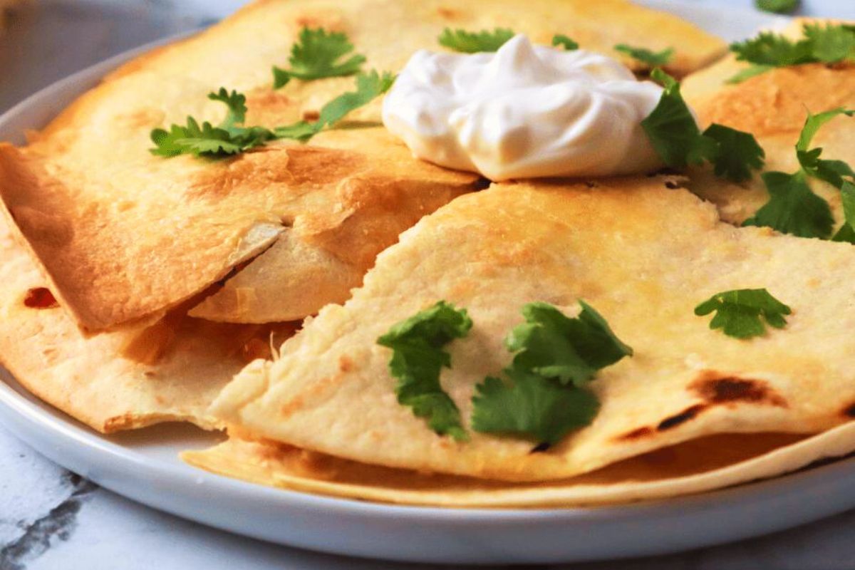 Blackstone chicken quesadillas.