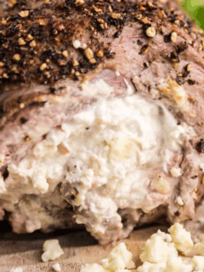 Easy Air Fryer Blue Cheese Stuffed Flank Steak