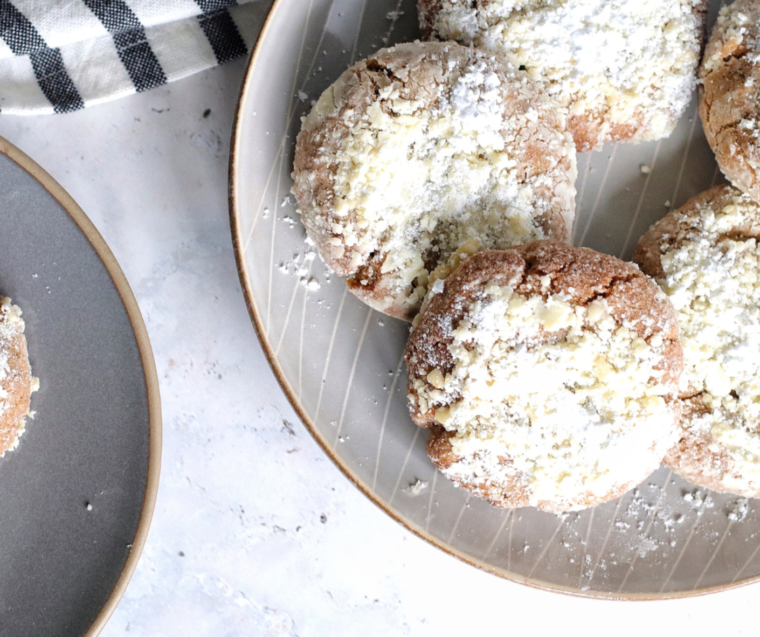 Air Fryer Gingerbread Crinkle Cookies