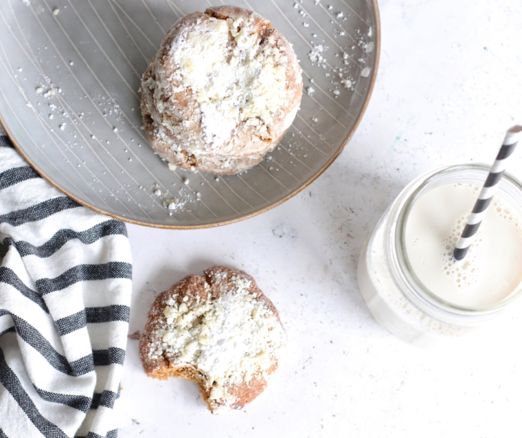 Air Fryer Gingerbread Crinkle Cookies